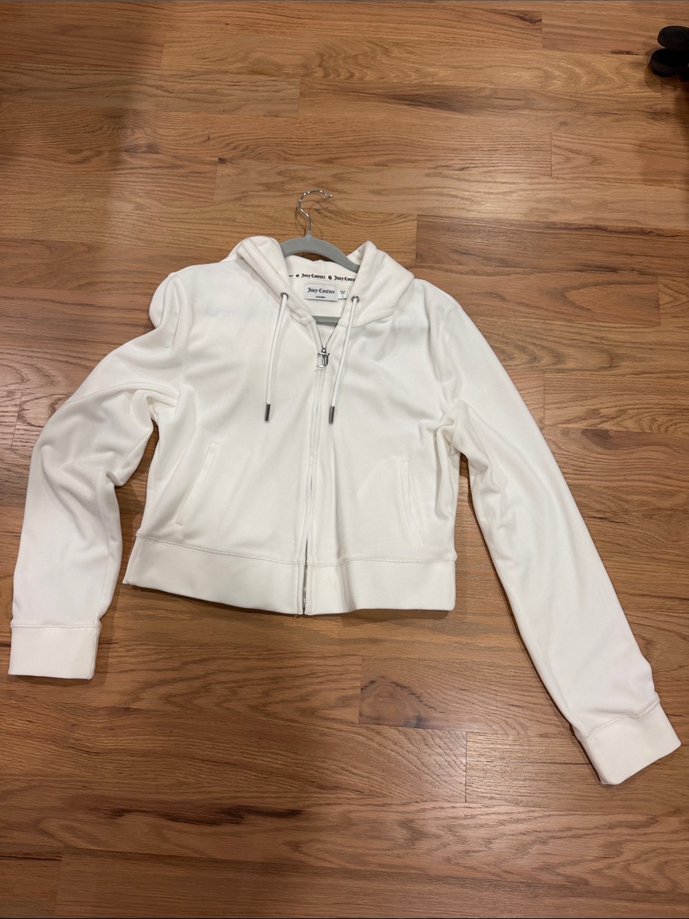 Juicy Couture White Rhinestone Logo Hoodie - Picture 4 of 7